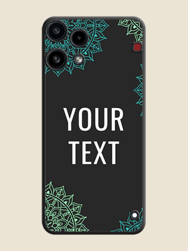 Custom Your Name with Floral Design On Space Black Custom Soft Matte Mobile Back Cover - Nothing Phone 3A Lite 5G - alternate view