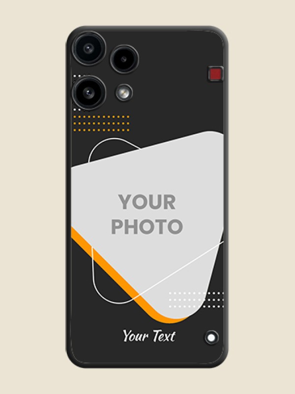 Custom Yellow Triangle on Photo On Space Black Custom Soft Matte Mobile Back Cover - Nothing Phone 3A Lite 5G - alternate view