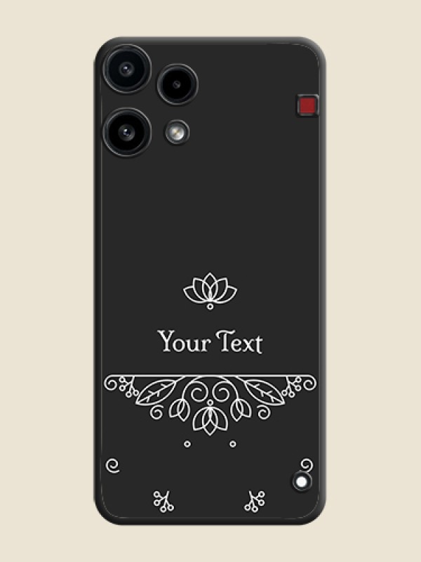 Custom Lotus Garden Custom Text On Space Black Custom Soft Matte Mobile Back Cover - Nothing Phone 3A Lite 5G - alternate view
