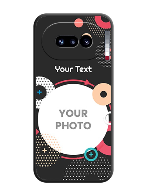 Custom Multicoloured Round Image On Space Black Custom Soft Matte Mobile Back Cover - Nothing Phone 4A 5G - alternate view
