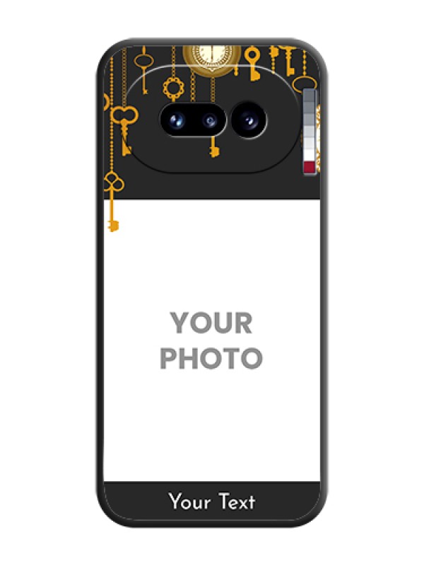 Custom Decorative Design with Text On Space Black Custom Soft Matte Mobile Back Cover - Nothing Phone 4A 5G - alternate view