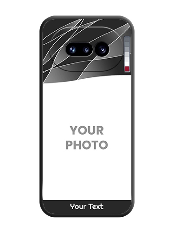 Custom Mixed Wave Lines on Photo On Space Black Custom Soft Matte Mobile Back Cover - Nothing Phone 4A 5G - alternate view