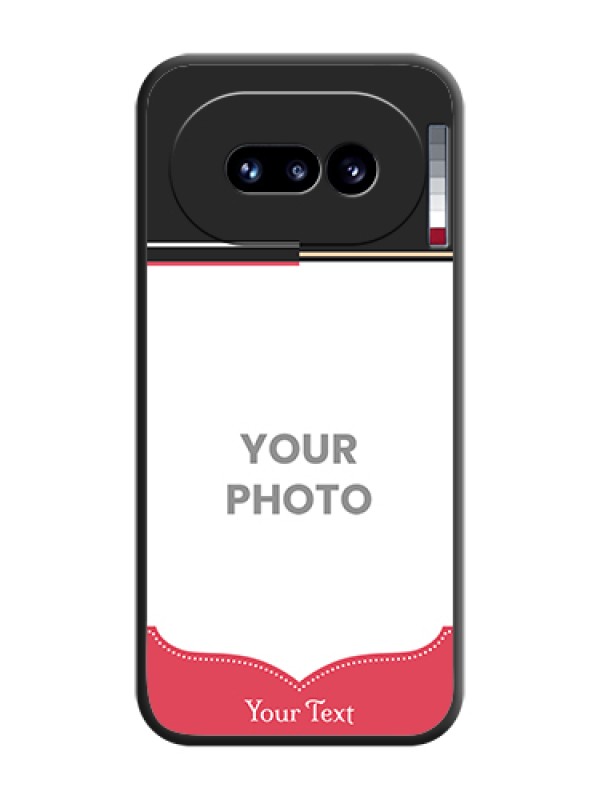 Custom Classic Plain Design with Name On Space Black Custom Soft Matte Mobile Back Cover - Nothing Phone 4A 5G - alternate view