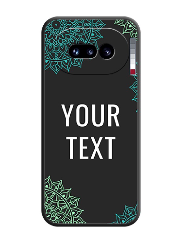 Custom Your Name with Floral Design On Space Black Custom Soft Matte Mobile Back Cover - Nothing Phone 4A 5G - alternate view