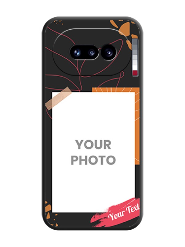 Custom Orange Photo Frame On Space Black Custom Soft Matte Mobile Back Cover - Nothing Phone 4A 5G - alternate view