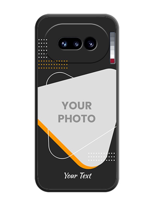 Custom Yellow Triangle on Photo On Space Black Custom Soft Matte Mobile Back Cover - Nothing Phone 4A 5G - alternate view