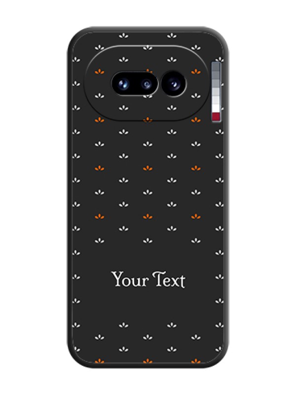 Custom Simple Pattern With Custom Text On Space Black Custom Soft Matte Mobile Back Cover - Nothing Phone 4A 5G - alternate view