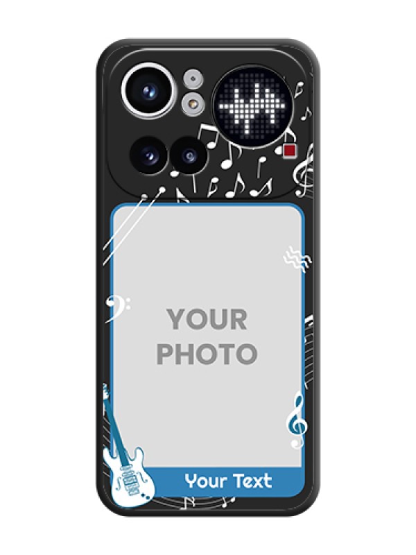 Custom Musical Theme Design with Text on Photo On Space Black Custom Soft Matte Mobile Back Cover - Nothing Phone 4A Pro 5G - alternate view
