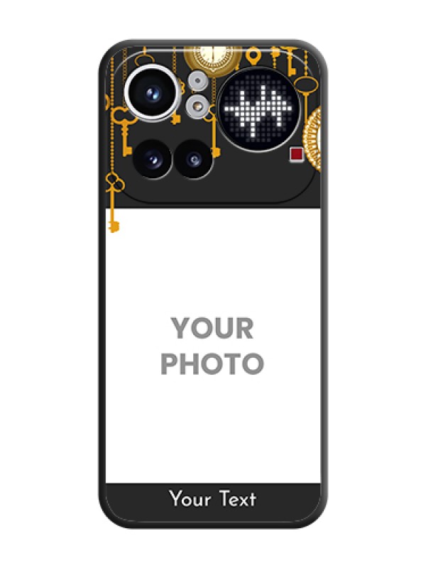 Custom Decorative Design with Text On Space Black Custom Soft Matte Mobile Back Cover - Nothing Phone 4A Pro 5G - alternate view
