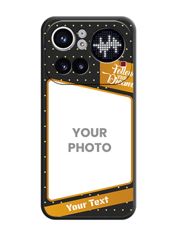 Custom Follow Your Dreams with White Dots On Space Black Custom Soft Matte Mobile Back Cover - Nothing Phone 4A Pro 5G - alternate view