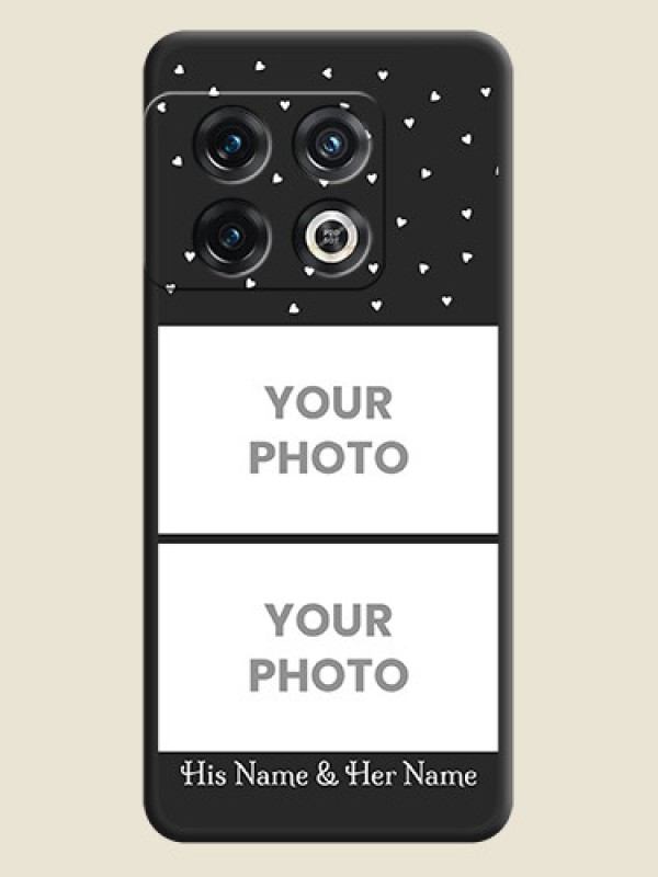 Custom Miniature Love Symbols with Name on Space Black Custom Soft Matte Back Cover - OnePlus 10 Pro 5G - alternate view