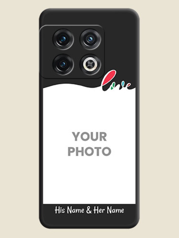 Custom Fall in Love Pattern with Picture on Photo on Space Black Soft Matte Mobile Case - OnePlus 10 Pro 5G - alternate view