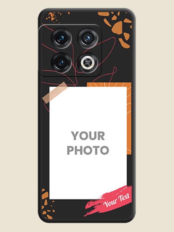 Custom Orange Photo Frame on Space Black Custom Soft Matte Phone Back Cover - OnePlus 10 Pro 5G - alternate view
