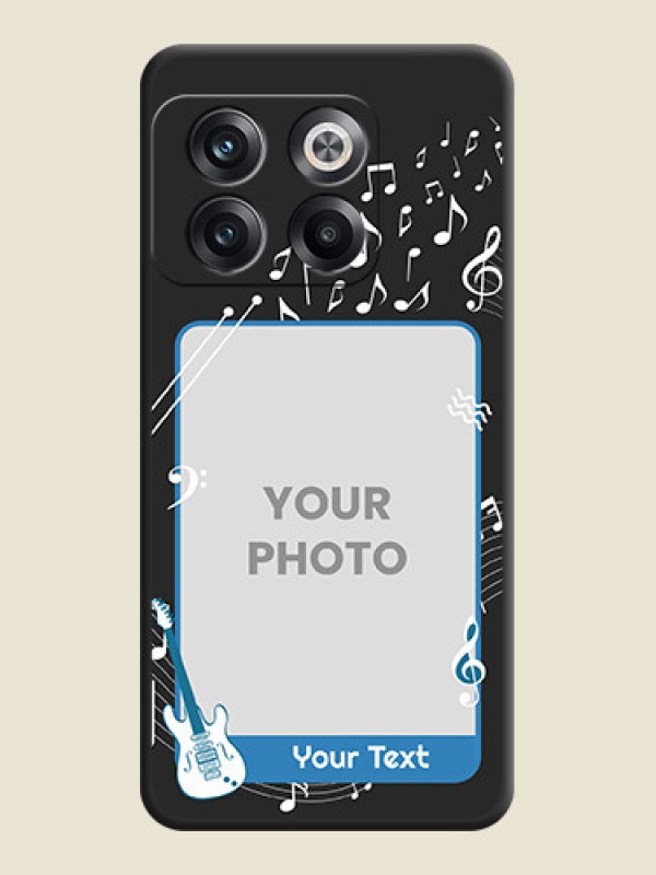 Custom Musical Theme Design with Text on Photo on Space Black Soft Matte Mobile Case - OnePlus 10T 5G - alternate view