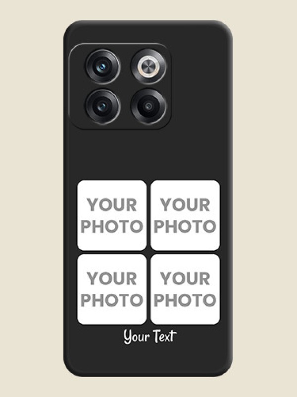 Custom Floral Art with 6 Image Holder on Photo on Space Black Soft Matte Mobile Case - OnePlus 10T 5G - alternate view