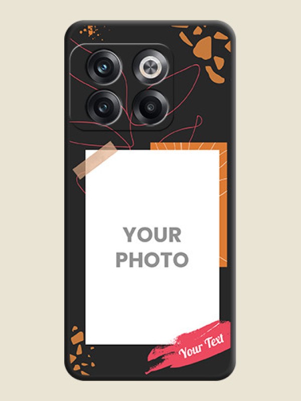 Custom Orange Photo Frame on Space Black Custom Soft Matte Phone Back Cover - OnePlus 10T 5G - alternate view