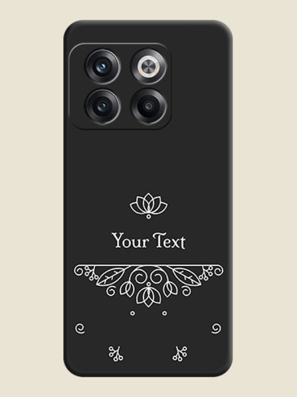 Custom Lotus Garden Custom Text On Space Black Personalized Soft Matte Phone Covers -Oneplus 10T 5G - alternate view
