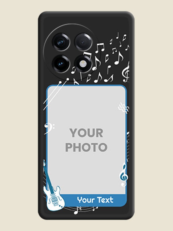 Custom Musical Theme Design with Text on Photo on Space Black Soft Matte Mobile Case - OnePlus 11R 5G - alternate view