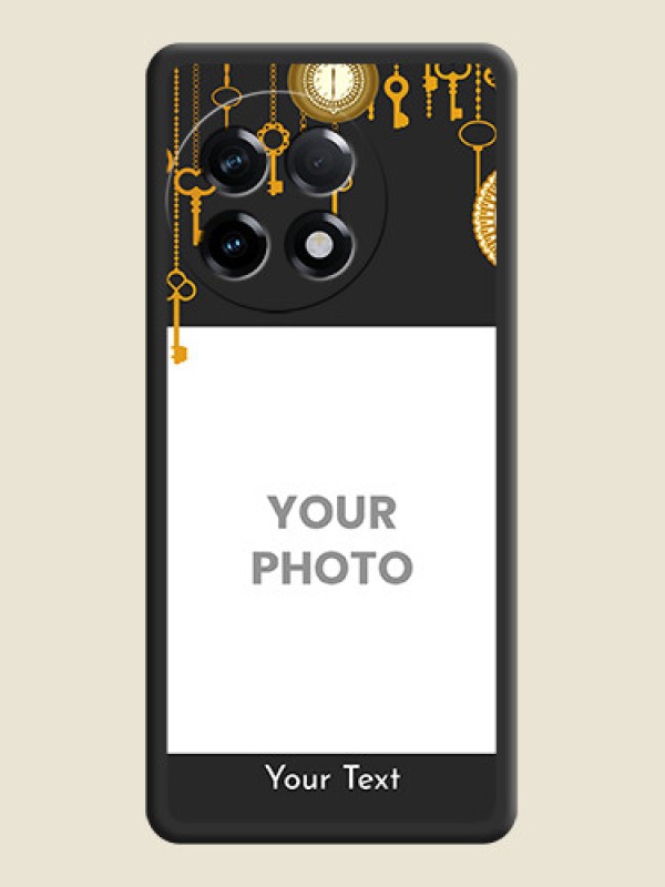 Custom Decorative Design with Text on Space Black Custom Soft Matte Back Cover - OnePlus 11R 5G - alternate view
