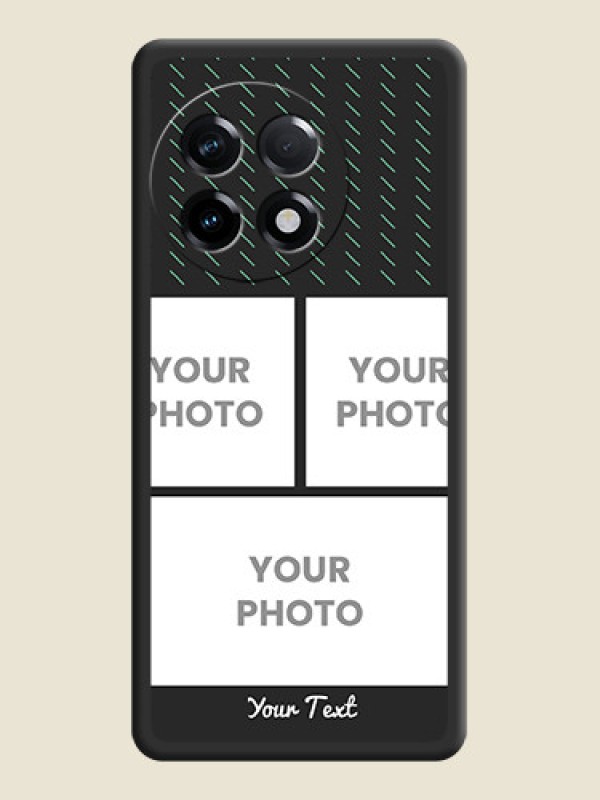 Custom Cross Dotted Pattern with 2 Image Holder  on Personalised Space Black Soft Matte Cases - OnePlus 11R 5G - alternate view
