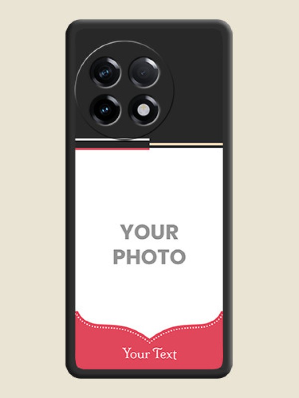 Custom Classic Plain Design with Name on Photo on Space Black Soft Matte Phone Cover - OnePlus 11R 5G - alternate view