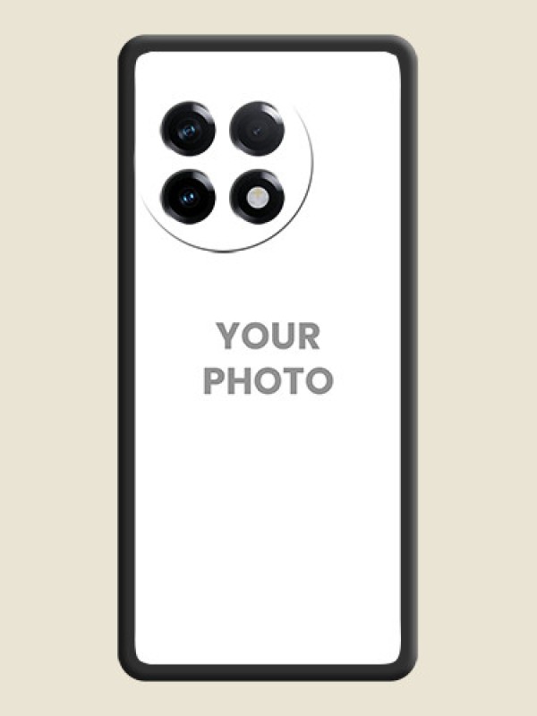 Custom Full Single Pic Upload On Space Black Personalized Soft Matte Phone Covers -Oneplus 11R 5G - alternate view