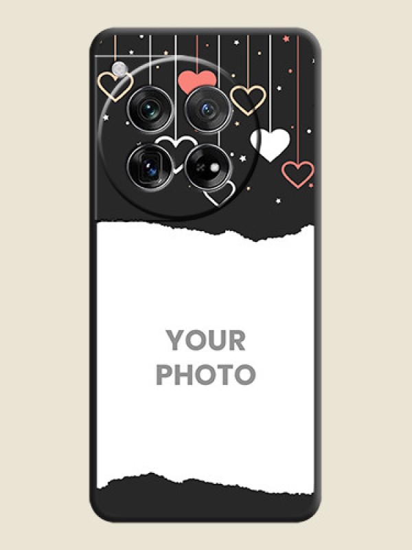 Custom Love Hangings with Splash Wave Picture On Space Black Custom Soft Matte Mobile Back Cover - OnePlus 12 5G - alternate view