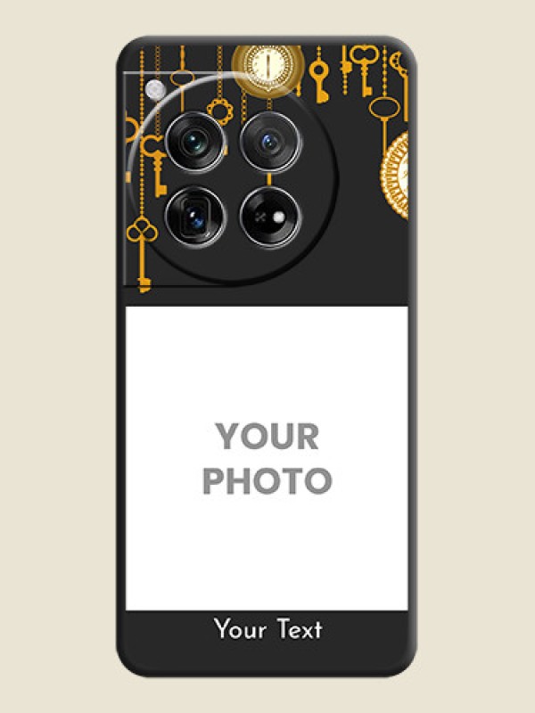 Custom Decorative Design with Text On Space Black Custom Soft Matte Mobile Back Cover - OnePlus 12 5G - alternate view
