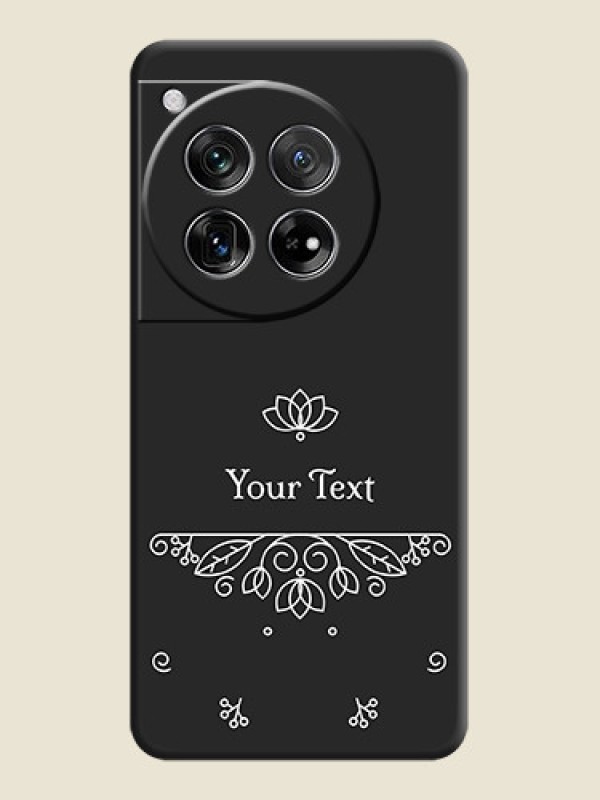 Custom Lotus Garden Custom Text On Space Black Custom Soft Matte Mobile Back Cover - OnePlus 12 5G - alternate view