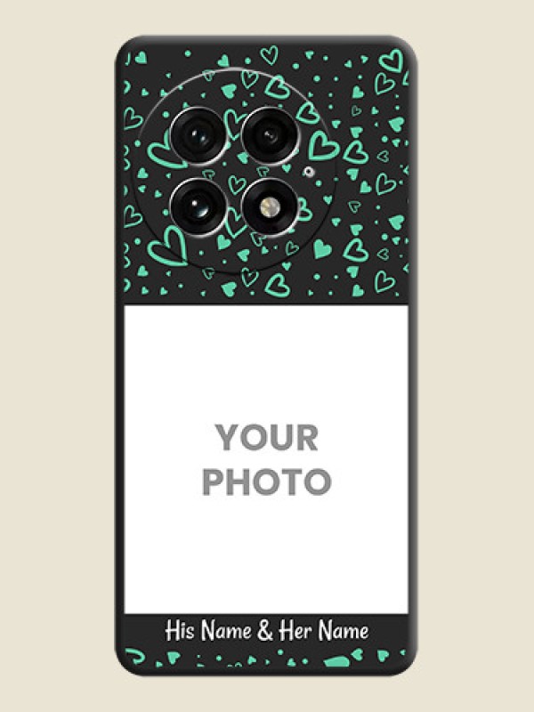 Custom Sea Green Indefinite Love Pattern on Photo On Space Black Custom Soft Matte Mobile Back Cover - OnePlus 13 5G - alternate view