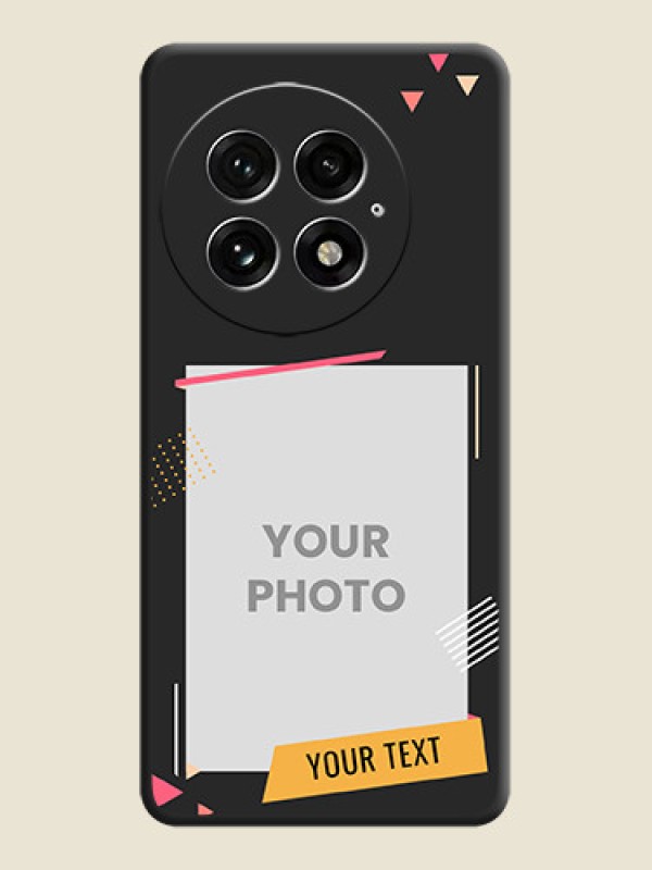 Custom Photo Frame with Triangle Small Dots on Photo On Space Black Custom Soft Matte Mobile Back Cover - OnePlus 13 5G - alternate view