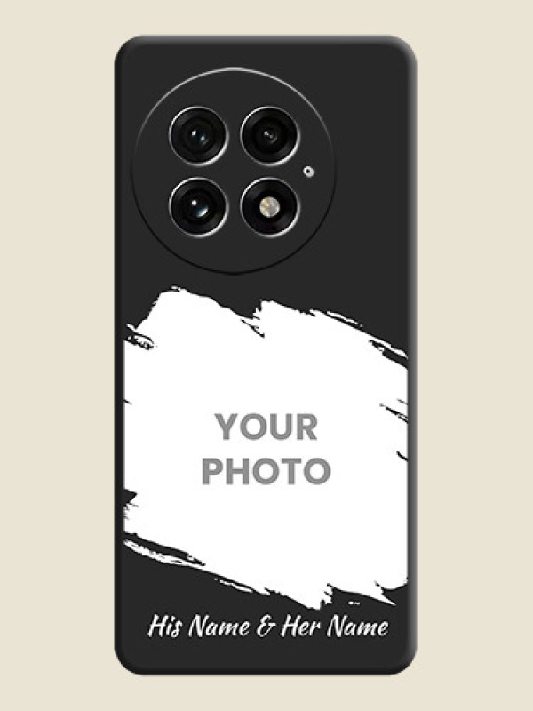Custom Grunge Brush Strokes on Photo On Space Black Custom Soft Matte Mobile Back Cover - OnePlus 13 5G - alternate view