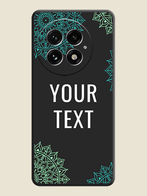 Custom Your Name with Floral Design On Space Black Custom Soft Matte Mobile Back Cover - OnePlus 13 5G - alternate view