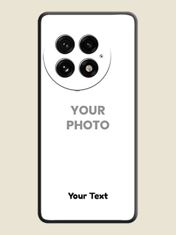 Custom Full Single Pic Upload With Text On Space Black Custom Soft Matte Mobile Back Cover - OnePlus 13 5G - alternate view