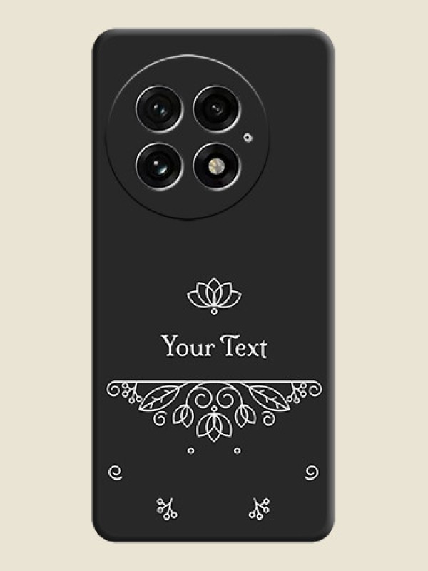 Custom Lotus Garden Custom Text On Space Black Custom Soft Matte Mobile Back Cover - OnePlus 13 5G - alternate view