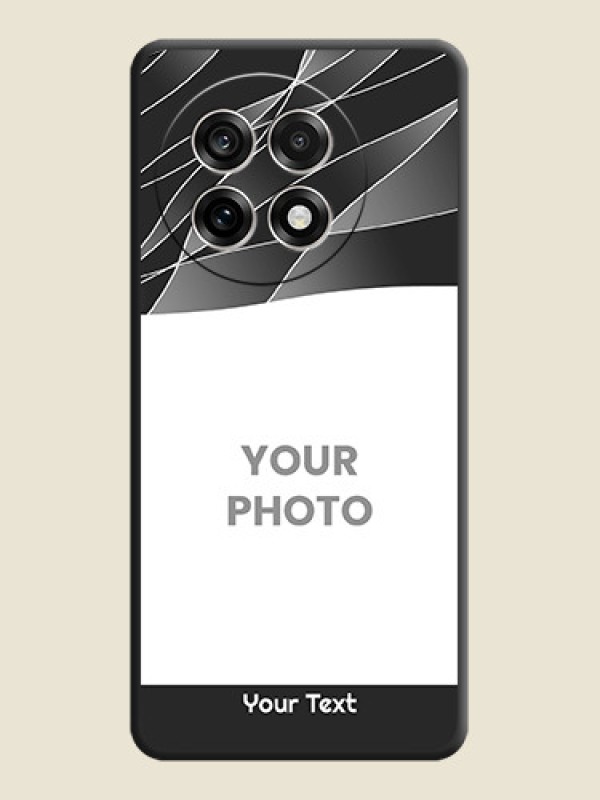 Custom Mixed Wave Lines on Photo On Space Black Custom Soft Matte Mobile Back Cover - OnePlus 13R 5G - alternate view