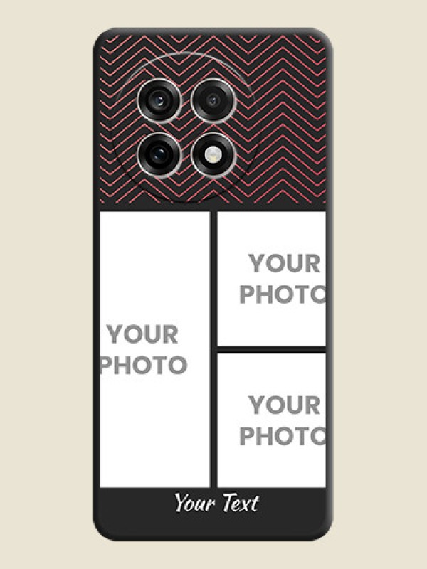 Custom Wave Pattern with 3 Image Holder On Space Black Custom Soft Matte Mobile Back Cover - OnePlus 13R 5G - alternate view