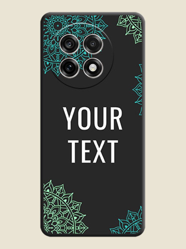 Custom Your Name with Floral Design On Space Black Custom Soft Matte Mobile Back Cover - OnePlus 13R 5G - alternate view