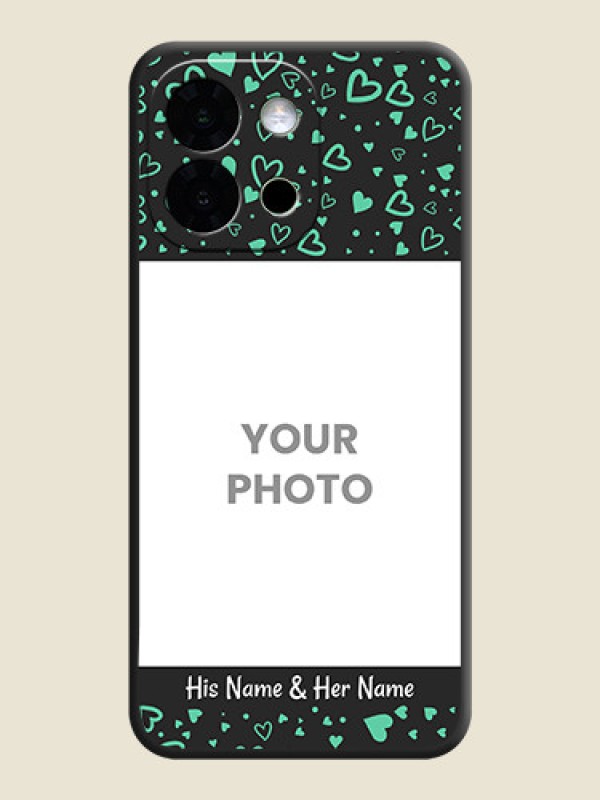 Custom Sea Green Indefinite Love Pattern on Photo On Space Black Custom Soft Matte Mobile Back Cover - OnePlus 13s 5G - alternate view