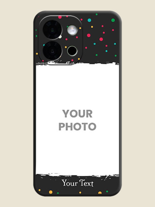 Custom Multicolor Dotted Pattern with Text On Space Black Custom Soft Matte Mobile Back Cover - OnePlus 13s 5G - alternate view