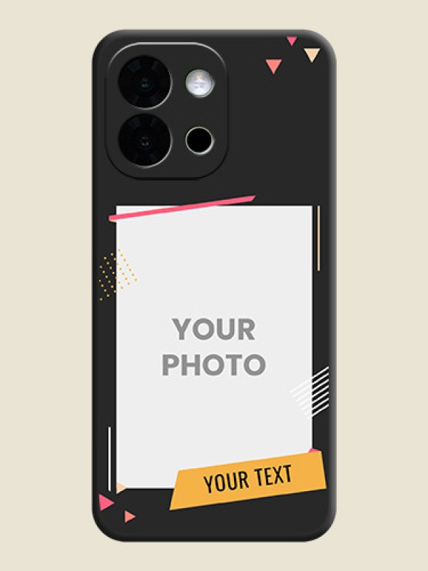 Custom Photo Frame with Triangle Small Dots on Photo On Space Black Custom Soft Matte Mobile Back Cover - OnePlus 13s 5G - alternate view