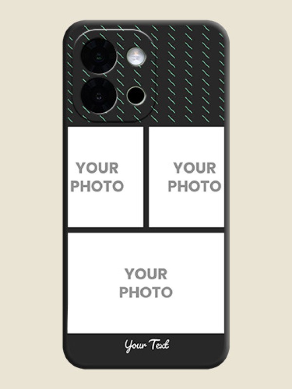 Custom Cross Dotted Pattern with 2 Image Holder On Space Black Custom Soft Matte Mobile Back Cover - OnePlus 13s 5G - alternate view