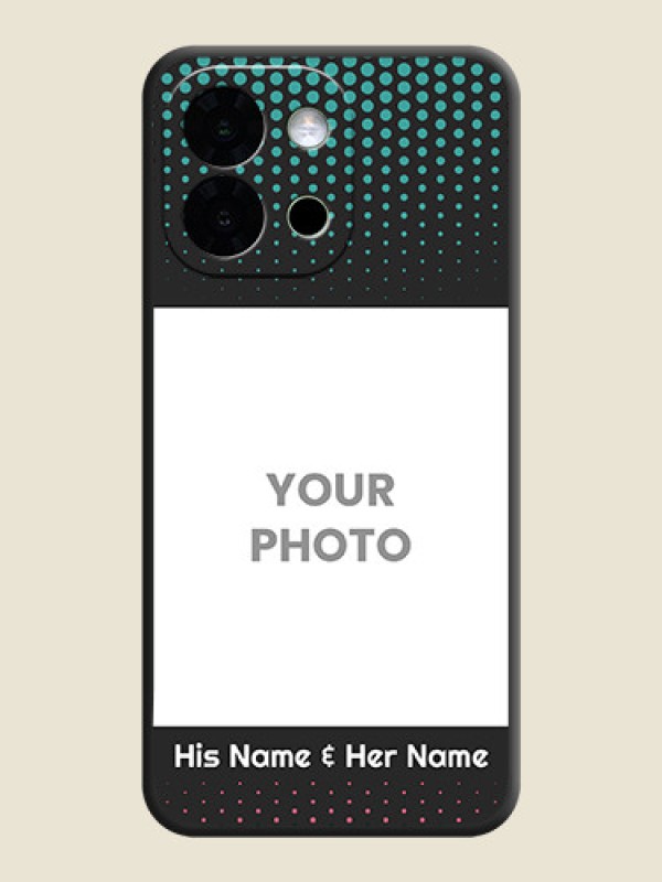 Custom Faded Dots with Grunge Photo Frame and Text On Space Black Custom Soft Matte Mobile Back Cover - OnePlus 13s 5G - alternate view