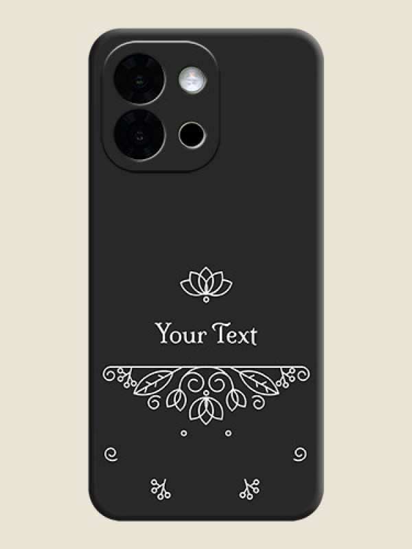 Custom Lotus Garden Custom Text On Space Black Custom Soft Matte Mobile Back Cover - OnePlus 13s 5G - alternate view