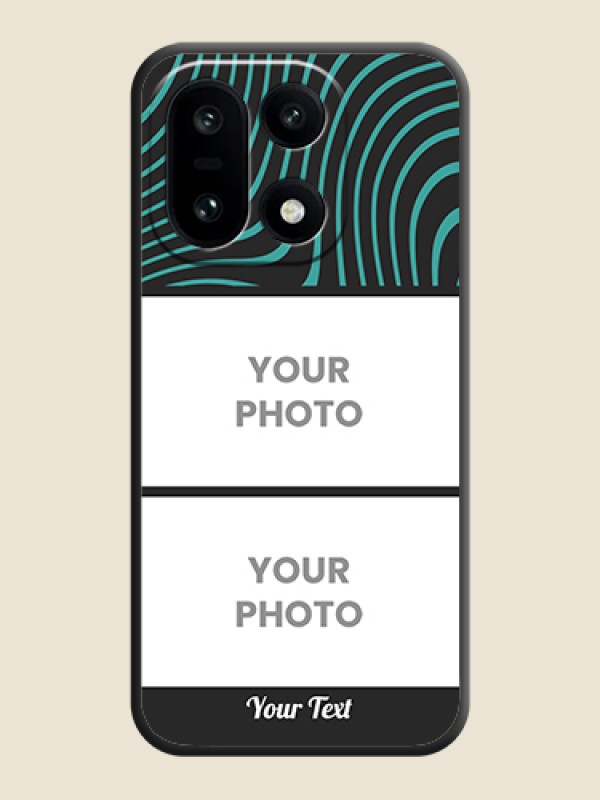 Custom Wave Pattern with 2 Image Holder On Space Black Custom Soft Matte Mobile Back Cover - OnePlus 15 5G - alternate view