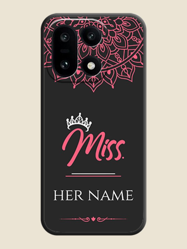 Custom Mrs Name with Floral Design On Space Black Custom Soft Matte Mobile Back Cover - OnePlus 15 5G - alternate view