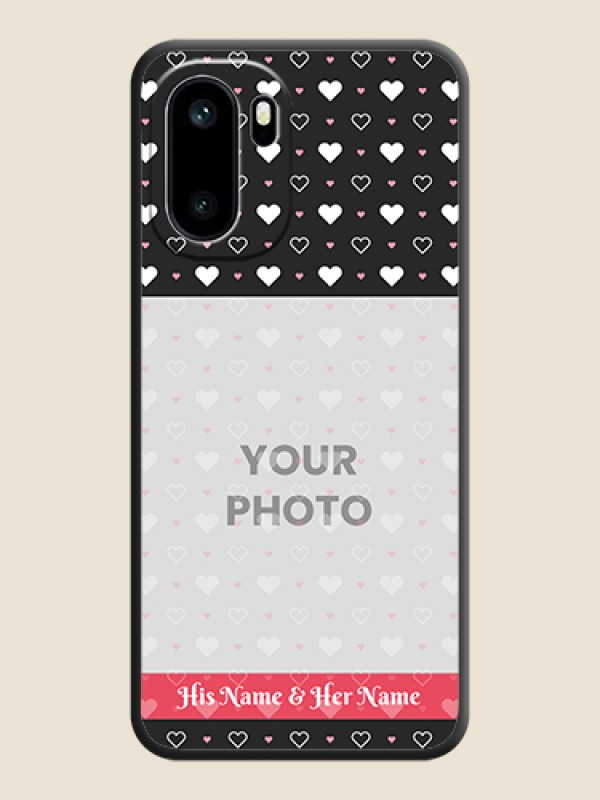 Custom White Color Love Symbols with Text Design on Photo On Space Black Custom Soft Matte Mobile Back Cover - OnePlus 15R 5G - alternate view