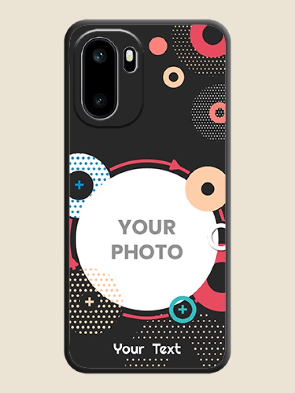 Custom Multicoloured Round Image On Space Black Custom Soft Matte Mobile Back Cover - OnePlus 15R 5G - alternate view