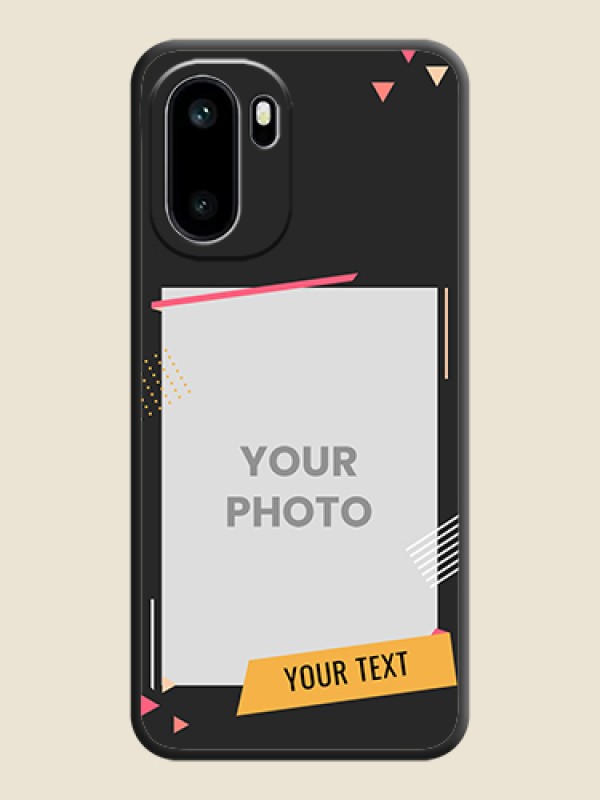 Custom Photo Frame with Triangle Small Dots on Photo On Space Black Custom Soft Matte Mobile Back Cover - OnePlus 15R 5G - alternate view