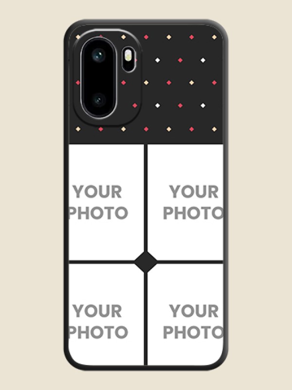 Custom Multicolor Dotted Pattern with 4 Image Holder On Space Black Custom Soft Matte Mobile Back Cover - OnePlus 15R 5G - alternate view